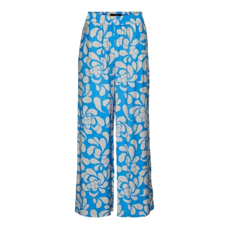 Pantalon fluide Bleu/Gris Femme Vero Moda Maja