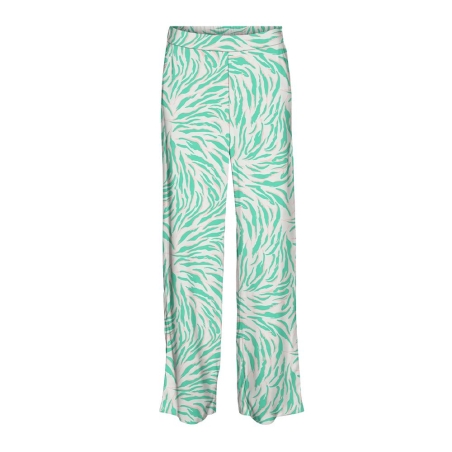 Pantalon Fluide Vert/Jaune/Rose à Motifs Femme Vero Moda Easy Joy