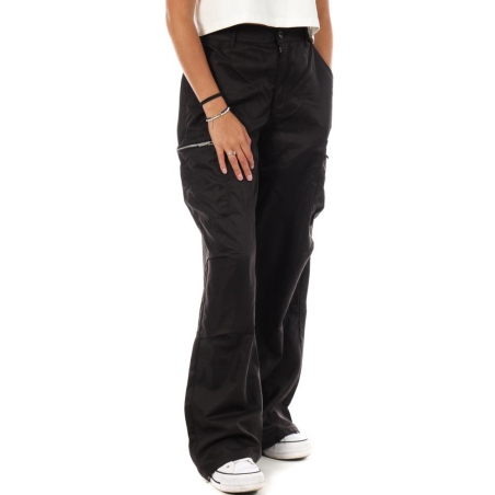 Pantalon fluide Noir Femme Monday Premium Parachute