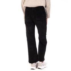 Pantalon en Velours Noir Femme Oraije Pedro