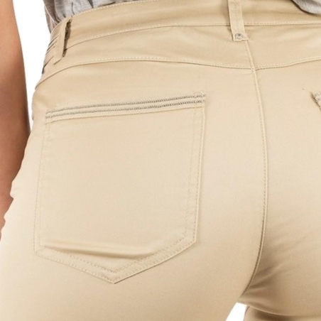 Pantalon Slim Beige enduit Femme Morgan Palona