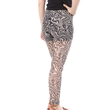 Legging à Imprimés Noir/Écru Vero Moda Lia