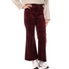 Pantalon en Velours Prune Femme Oraije Flare