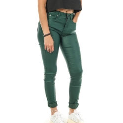 Pantalon skinny enduit Vert Foncé Monday Premium