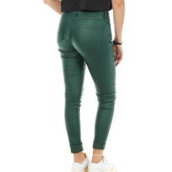 Pantalon skinny enduit Vert Foncé Monday Premium