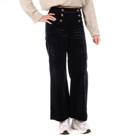 Pantalon en Velours Marine Femme Oraije Victorine