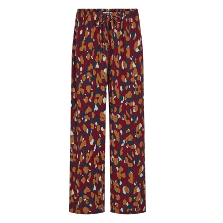 Pantalon fluide Rouge à Motifs Femme Vila Lusi