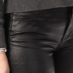 Pantalon skinny enduit Noir Monday Premium Paillettes