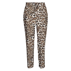 Pantalon fluide Léopard Noir/Beige Femme Vero Moda Easy Joy