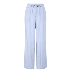 Pantalon fluide Bleu Femme Pieces Wide
