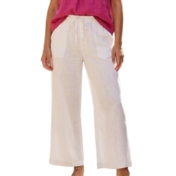Pantalon fluide Blanc Femme Pieces Wide