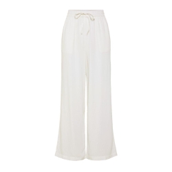 Pantalon fluide Blanc Femme Pieces Wide