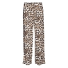 Pantalon Fluide Beige/Noir/Orange à Motifs Animalier Femme Vero Moda Easy Joy