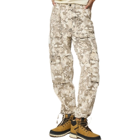 Pantalon fluide Beige/Vert Femme Kaporal SILAR