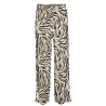 Pantalon Fluide Beige/Noir/Orange à Motifs Femme Vero Moda Easy Joy