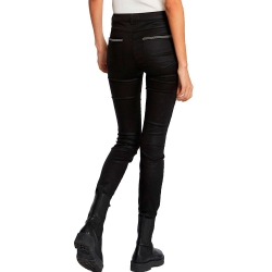 Pantalon Slim Noir enduit Femme Morgan Palona