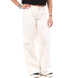 Pantalon fluide Blanc Femme Jennyfer PLOUF