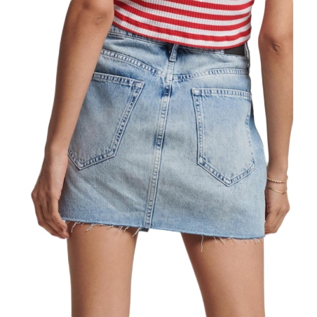 Jupe en jean Bleu Clair Femme Superdry Mini Skirt