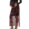 Jupe Noire/Rouge Femme Mamalicious Lella