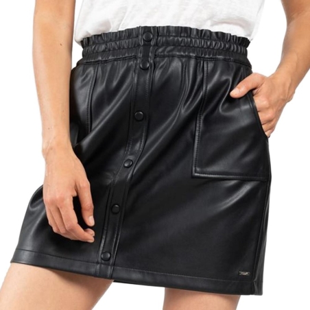 Jupe Noir Similicuir Femme Deeluxe Alya