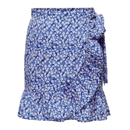 Jupe Bleu à Fleurs Femme Only Olivia