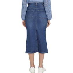 Jupe Mi-longue Bleu Femme Only Marcella