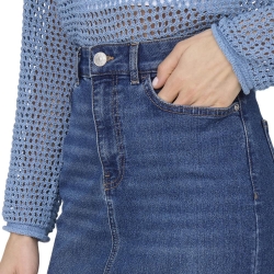 Jupe Mi-longue Bleu Femme Only Marcella
