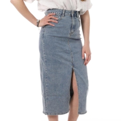 Jupe En Jean Bleu Délavé Femme Monday Premium 392