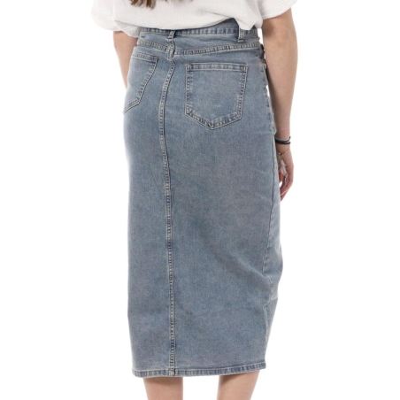 Jupe En Jean Bleu Délavé Femme Monday Premium 392
