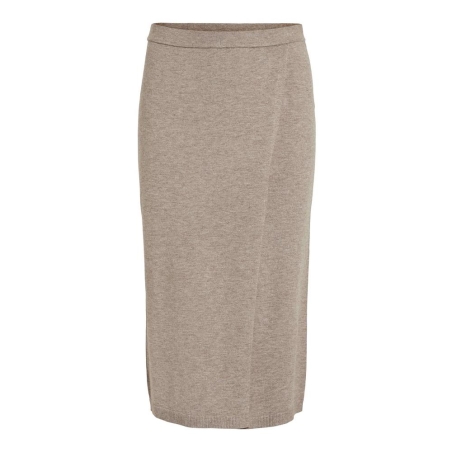 Jupe Portefeuille Beige Femme Vila Plain