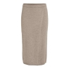 Jupe Portefeuille Beige Femme Vila Plain