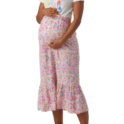 Jupe Rose/Bleu Femme Mamalicious Casey