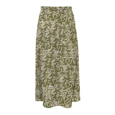 Jupe Longue Beige/Vert Femme Only Nova Life