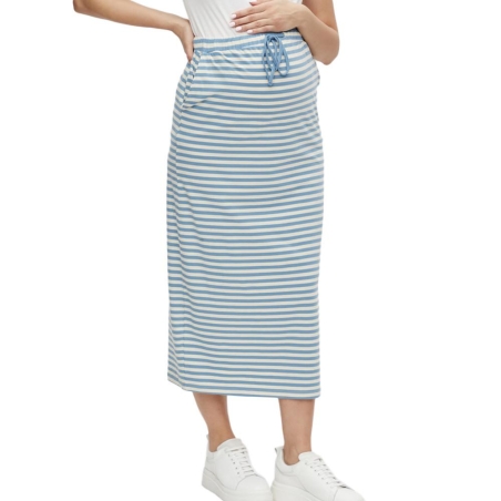 Jupe Blanc/Bleu Femme Mamalicious Molly
