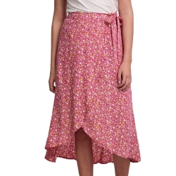 Jupe Portefeuille Rose Femme PIECES Tala