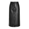 Jupe Simili Cuir Noir Femme Pieces Neeth