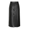Jupe Simili Cuir Noir Femme Pieces Neeth