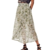 Jupe longue Fleurie Verte femme Kaporal BISHOH
