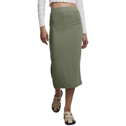 Jupe Midi Kaki Femme Pieces Kylie
