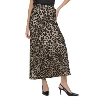 Jupe Longue Marron Léopard Femme Only Chigo
