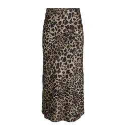 Jupe Longue Marron Léopard Femme Only Chigo