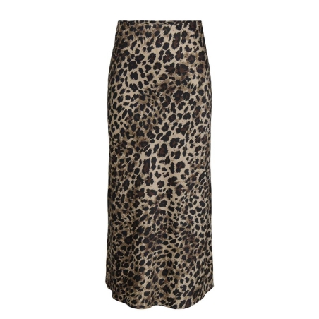 Jupe Longue Marron Léopard Femme Only Chigo