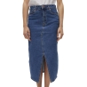 Jupe en jean Longue Bleu Foncé Femme Vero Moda Calf Denim Skirt