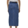 Jupe en jean Longue Bleu Foncé Femme Vero Moda Calf Denim Skirt