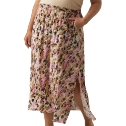 Jupe Longues Imprimé Beige/Rose Femme Vero CURVE Moda Measy