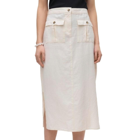 Jupe Ecru Femme Vero Moda Luna Pocket