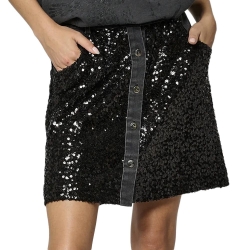 Jupe Noir à Sequins Femme Kaporal SUZON