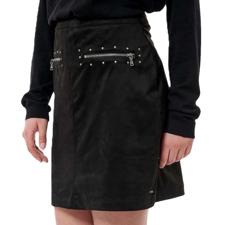 Jupe en Daim Noir Femme Kaporal BATIAH