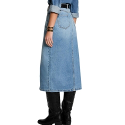 Jupe Midi Bleu Femme Morgan ROMA