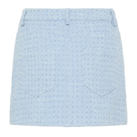 Jupe Courte Bleu Femme Pieces Denim Skirt